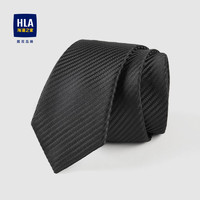 HLA海澜之家领带男条纹商务亮丽质感优雅通勤领带男HZLAD3Y029A 黑色条纹29 145CM×6.5CM