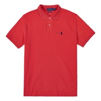 RALPH LAUREN 拉夫劳伦 POLO 柔软的棉 短袖 领子T恤 修身版型(珊瑚红色)