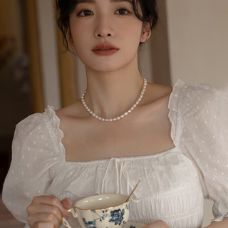 中国黄金China Gold小米珠淡水珍珠项链女士实用母亲年轻款 小米珠淡水珍珠项链
