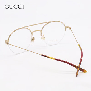 Gucci古驰眼镜框女同款近视镜框GG0682O金丝眼镜架GG0745O GG0682O-003-金色