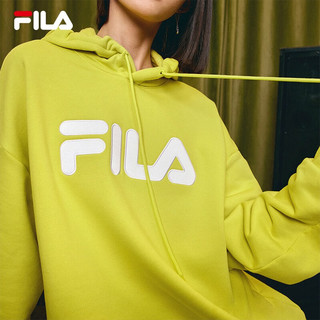 斐乐（FILA）多彩卫衣长袖装宽松时尚运动连帽套头衫男女上衣印花 硫磺绿-YE 165/88A/S