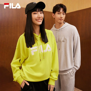 斐乐（FILA）多彩卫衣长袖装宽松时尚运动连帽套头衫男女上衣印花 硫磺绿-YE 180/100A/XL