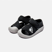Kappa 卡帕 Kids童鞋网面儿童凉鞋男童夏季新款镂空运动鞋透气沙滩鞋 黑色