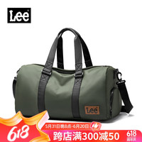 LEE运动干湿分离包男短途旅行包女斜挎包高级感大容量手提行李包 橄榄绿(大号)