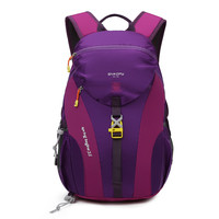 史努比(SNOOPY)户外旅行背包男女大登山包超轻耐磨徒步旅游背囊大容量露营包 紫色 25L 大号