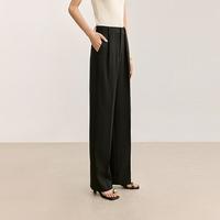 丽丽 LILY【宋茜同款】24夏款设计感双褶气质通勤垂坠感宽松直筒休闲裤女