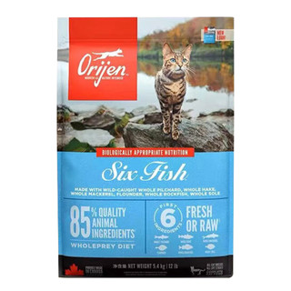 海外版渴望无谷六种鱼成幼猫通用猫粮5.4kg/袋临期24-11
