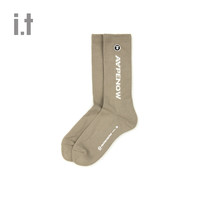 it Aape男款中筒袜夏简约猿颜刺绣休闲袜长袜4867XXK