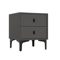 喜临门现代简约床头柜 双屉床头柜 XG2303墨灰 XG2302米白色