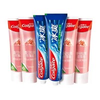 Colgate 高露洁 喜马盐+冰爽薄荷亮白实惠家庭装115*4+90*2