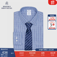 布克兄弟（BrooksBrothers）男士24春夏经典版免烫细点牛津纺长袖正装衬衫 4004-藏青色 18/4