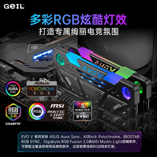 GEIL金邦 48G（24G*2） DDR5-6800 台式机电脑内存条 摩羯EVO-V系列RGB灯条自带风扇散热