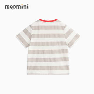 MQD 马骑顿 童装男小童短袖条纹T恤2024夏季新款儿童宽松百搭