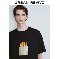 UR 男装潮流创意滑板图案印花短袖T恤UMV440104