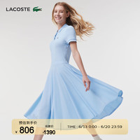 法国拉科斯特 LACOSTE女装夏季时尚优雅POLO领短袖连衣裙女|EF1682 HBP/天蓝色 XS 34/155