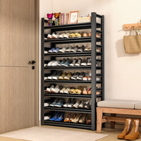 家用钢制鞋架门口落地多层置物架铁艺简易收纳架玄关入户门后鞋柜