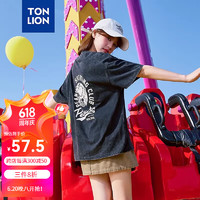 唐狮 TONLION2024女圆领短袖T恤TB 黑色 M