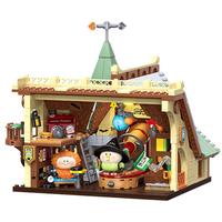 TOPTOY潮玩积木小鹦鹉BEBE魔法奇幻学院系列TC2039奇幻图书馆