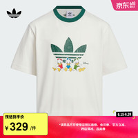 adidas运动上衣短袖T恤男大童儿童夏季新款阿迪达斯官方三叶草 白 1