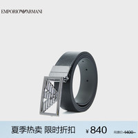 阿玛尼EMPORIO ARMANIEA男士镂空鹰标双面用扳扣腰带