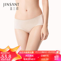 金三塔金三塔女士内裤100%桑蚕丝真丝纯色透气内裤女8NZW2201 肉色 L