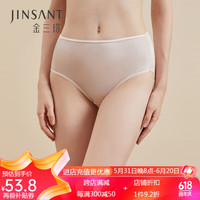 金三塔女式内裤真丝复古中腰三角裤NZF9C219 裸色1106 S