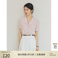 自巧小个子通勤气质短袖白衬衫女2023夏装新款高级感职业chic上衣