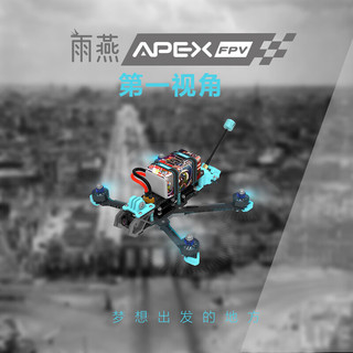 APEX雨燕5寸FPV穿越机已组装全套飞沉浸式无人机比赛竞速训练器材 48分钟续航 -FPV套装-彩盒-四电池 标配