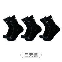 偶能薄款减震足球袜Thin星系列男运动训练短袜篮球精英防滑OUPOWER 黑色三双 M（39-42）