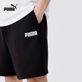 彪马（PUMA） 男子撞色印花运动休闲短裤 ESS SWEAT SHORTS 683489 黑色-01 XS(165/66A)