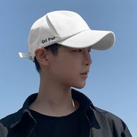 霏斯诗町帽子男女春夏天百搭户外棒球帽ins韩版男潮流春秋遮阳鸭舌帽 侧字母白色 均码可调节