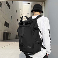 威纳登旅行包男大容量手提运动包短途出差背包行李包电脑包书包 黑色