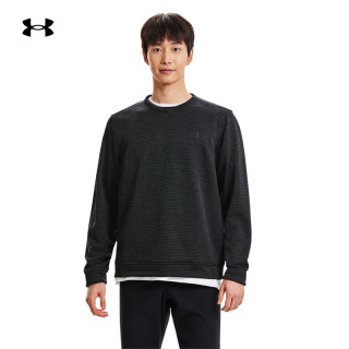 安德玛（UNDERARMOUR）Storm男子抓绒圆领高尔夫运动卫衣1373675 黑色001 3XL