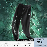 彪马（PUMA） 男子碧玉色印花抽绳束口运动长裤卫裤JADEITE PIVOT 621967 黑色-01 XS(165/66A)