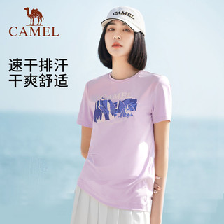 骆驼 CAMEL运动T恤男女速干短袖 夏季显瘦宽松跑步快干半袖