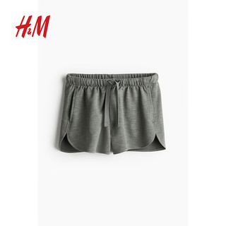 H&M2024夏季女装短裤时尚休闲百搭纯色短卫裤1212779 混浅卡其绿 155/64