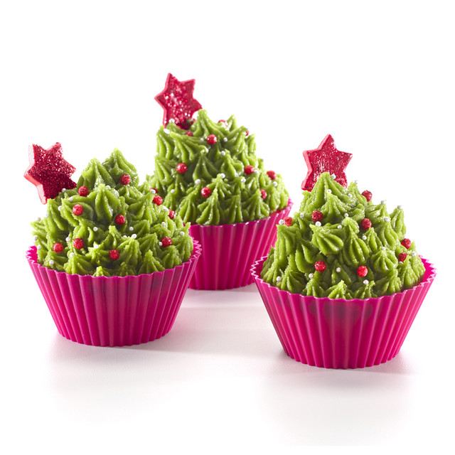 LéKué 乐葵 小蛋糕模具硅胶蒸烤米糕烘焙宝宝辅食品级马麦芬杯烘培磨具