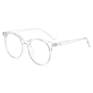 Erilles 超轻TR90眼镜框男女可配防蓝光有度数近视眼镜透明黑框素颜眼睛架 透明色 167非球面镜片