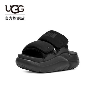 UGG夏季女士休闲运动舒适时尚厚底露趾魔术贴凉拖鞋 1152689 WHT | 白色 40