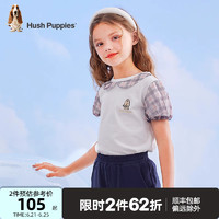 暇步士 童装女童短袖t恤夏季新款儿童甜美半袖大童宽松圆领衫
