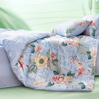 富安娜家纺 家纺床上六件套纯棉套件床单被罩枕套套件 芒种 1.2米床(被套152*210cm)