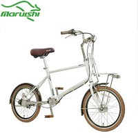 Maruishi 日本自行车20寸无链条传动轴学生单车内变速城市通勤轻便复古车 CMA2033（珍珠白）20寸