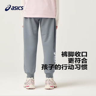 asics/亚瑟士童装中大童中性款运动长裤2024时尚百搭休闲运动长裤 001黑色 160cm