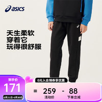 asics/亚瑟士童装中大童中性款运动长裤2024时尚百搭休闲运动长裤 001黑色 170cm