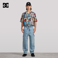 DC SHOES DCSHOES 官方正品男士个性印花经典美式复古短袖衬衫外套