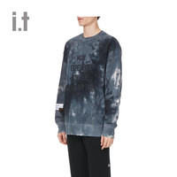 it MUSIUM DIV.男装圆领卫衣秋冬潮流个性扎染效果30381X