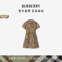 博柏利（BURBERRY）女童 格纹棉质衬衫式连衣裙80905381