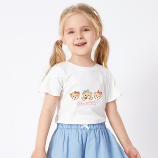 精典泰迪 夏季女童t袖儿童圆领短袖t恤可爱儿童t恤