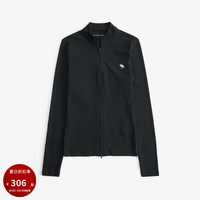 ABERCROMBIE & FITCH女装 24秋季新款简约通勤修身立领拉链开襟运动