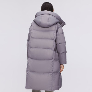 波司登BOSIDENG羽绒服女长款气质方格纹零压保暖外套 暖暮云灰8569 165/88A体重约120-140斤 165/88A 宽松版【偏大一码】